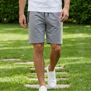 NWT Pure Champ Men’s Gray French Terry Casual Gym Shorts w/Zip Pockets -Size S